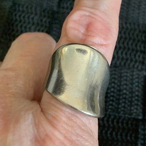 Sterling silver Thumb or Finger  ring stamped 925 size 8.5 or 9